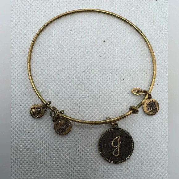 Alex and Ani | “J” charm bracelet/bangle - Picture 2 of 16